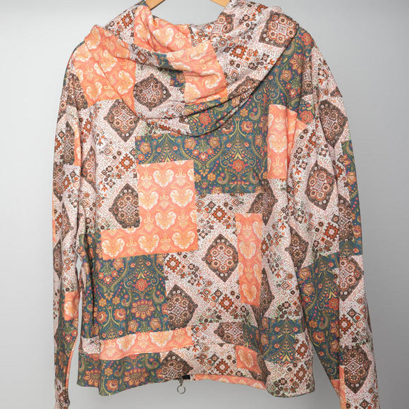 [Profound Aesthetic] Paisley Multi-Patch Zip Up Hoodie (M) - Picture 4 of 4